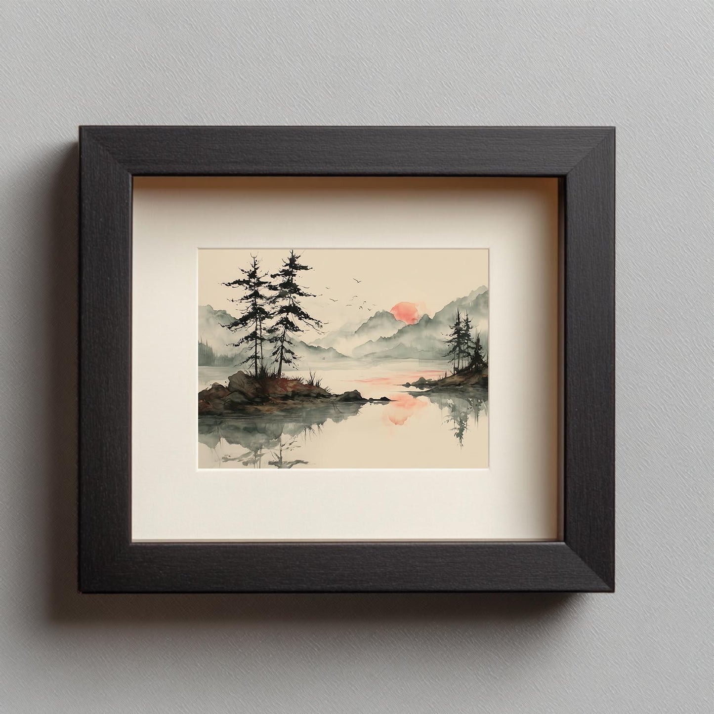 Abstract Landscape Mountain Sunset