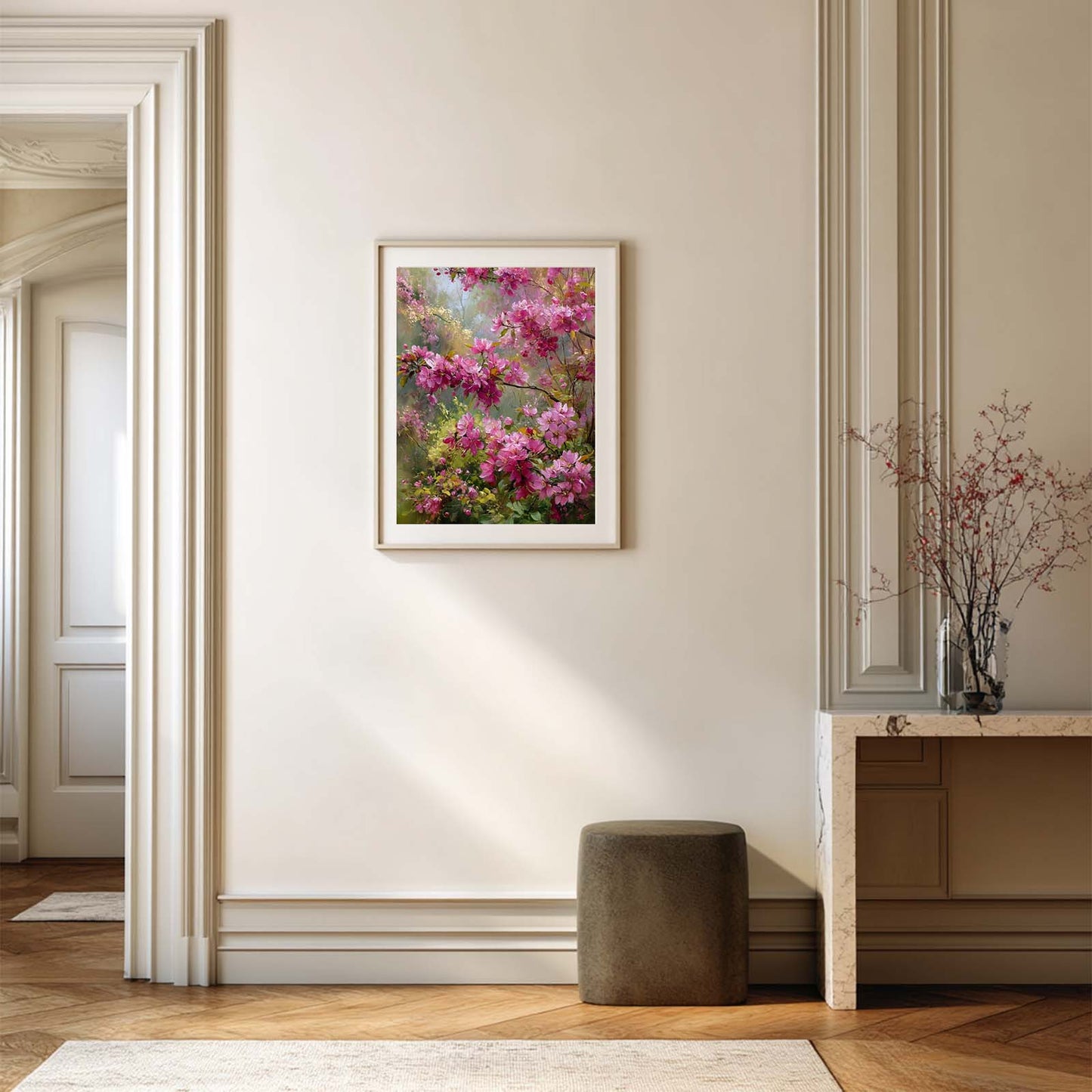 Abstract Spring Landscape Blooming Garden