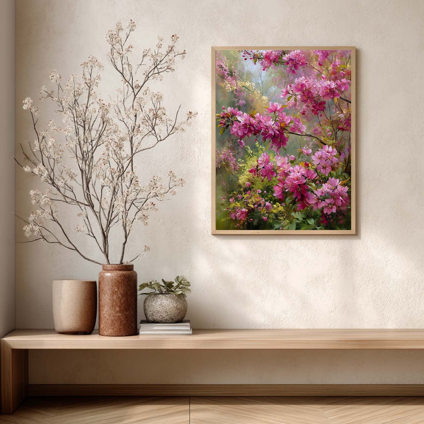 Abstract Spring Landscape Blooming Garden
