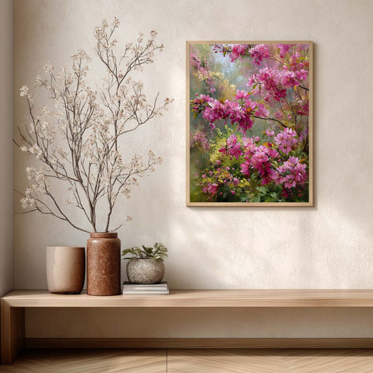 Abstract Spring Landscape Blooming Garden