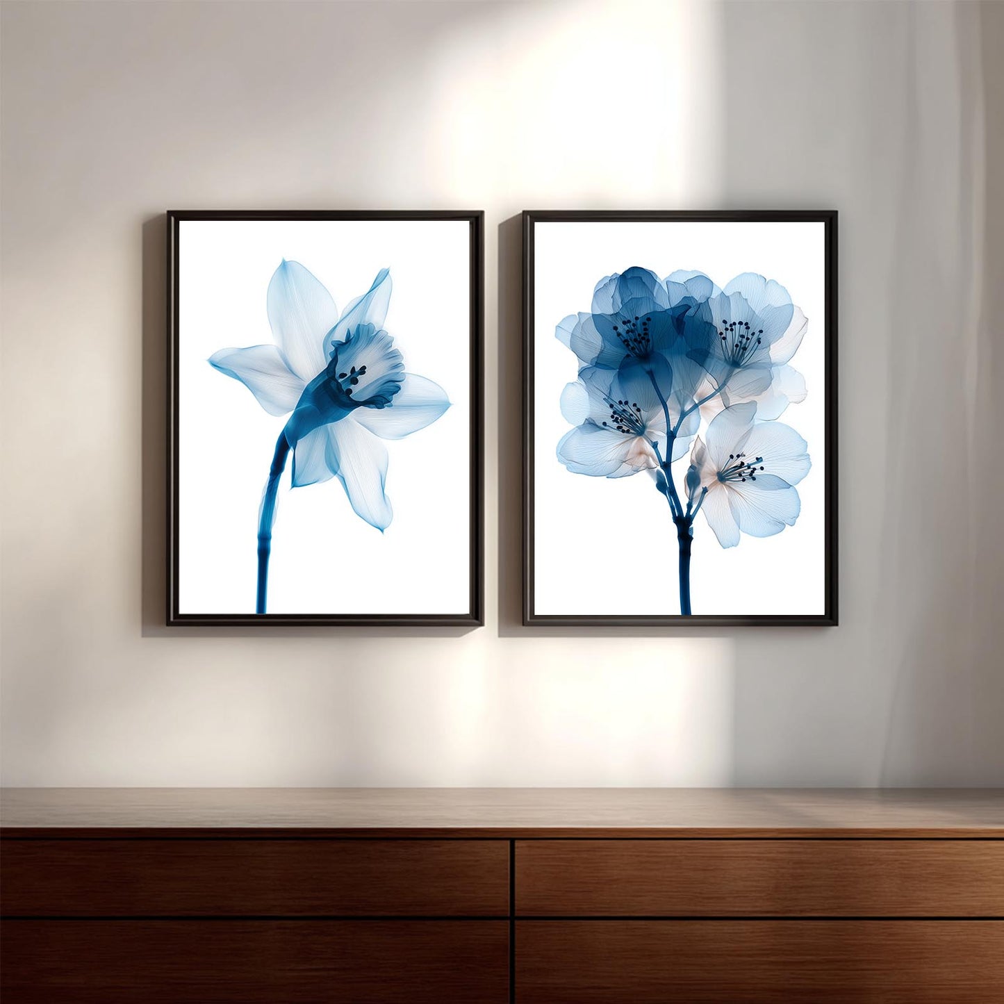 Blue Floral Abstract Plants
