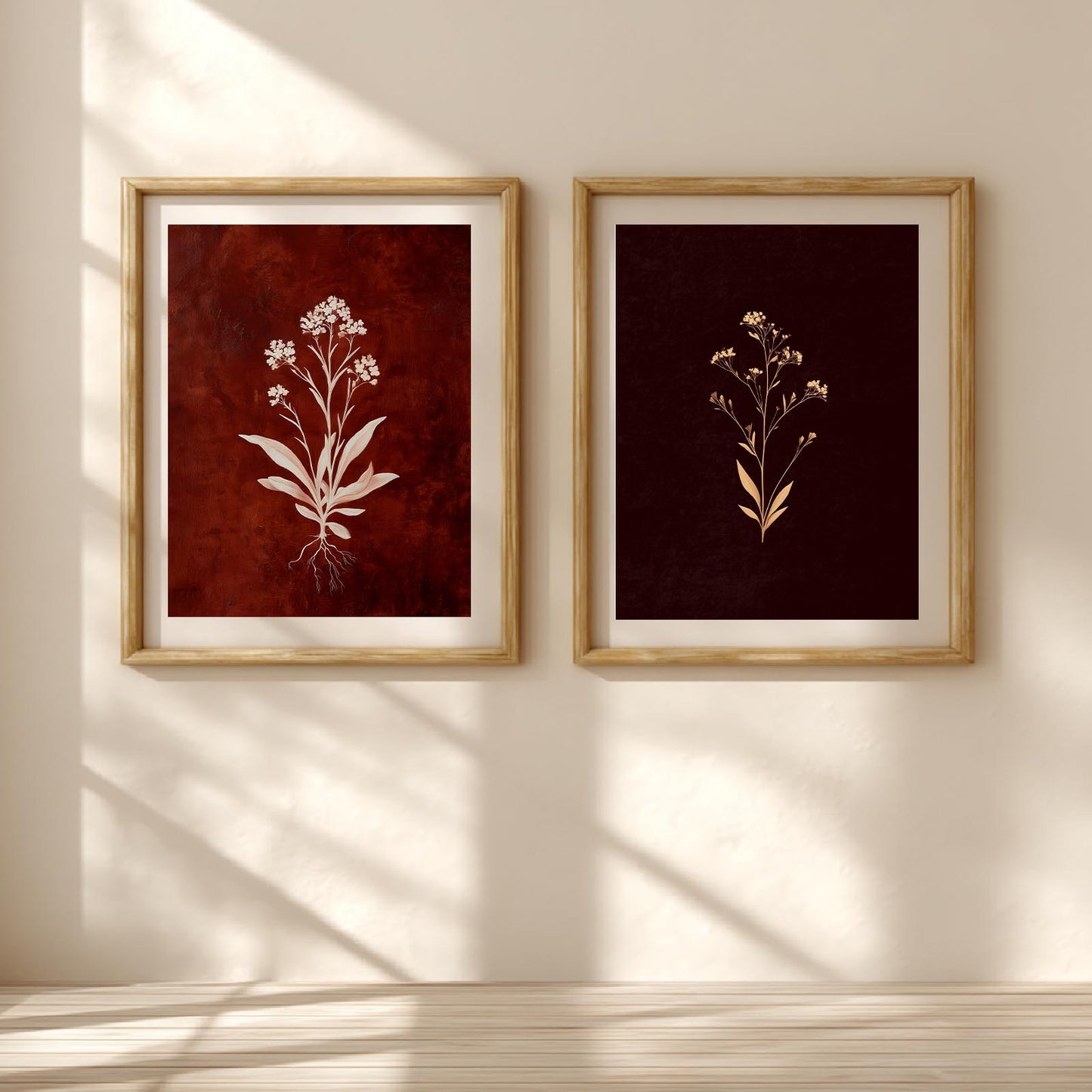 Abstract Beige Plant