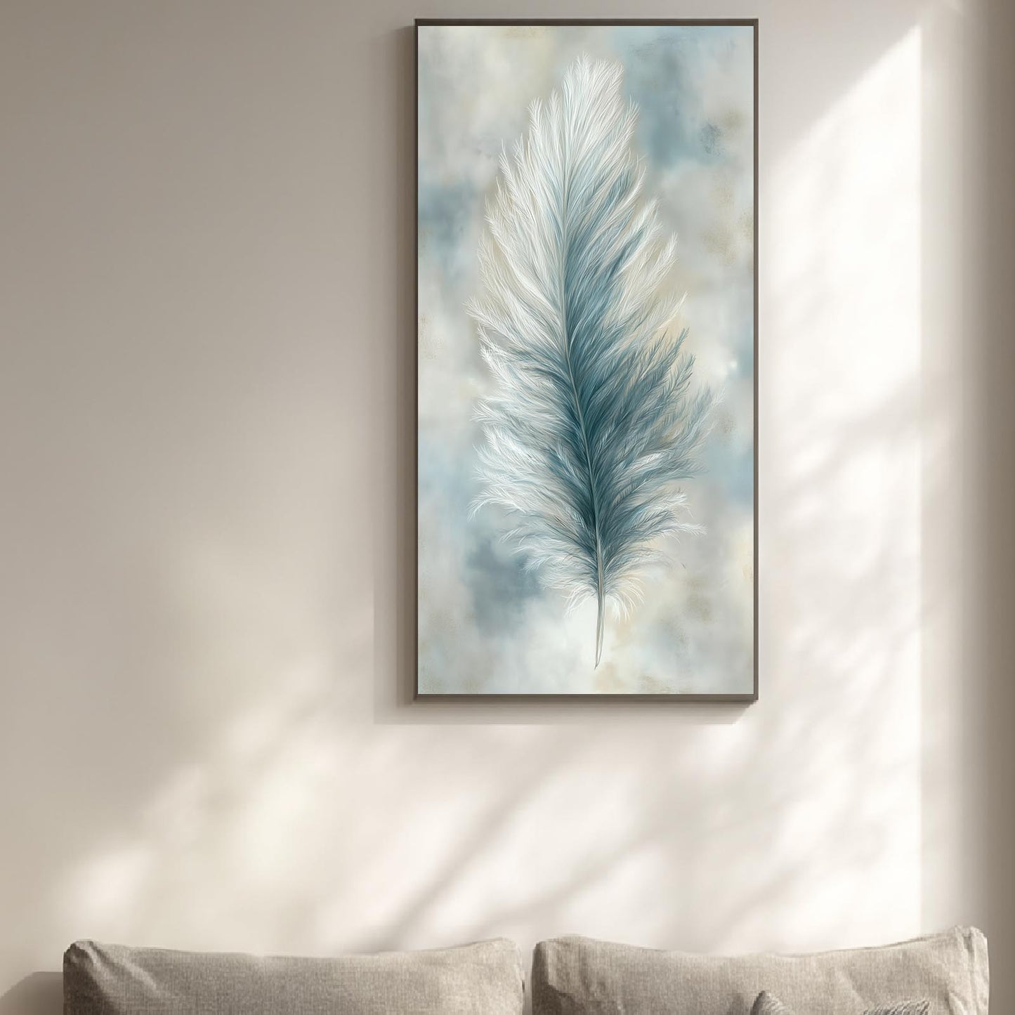 Abstract Blue Feather