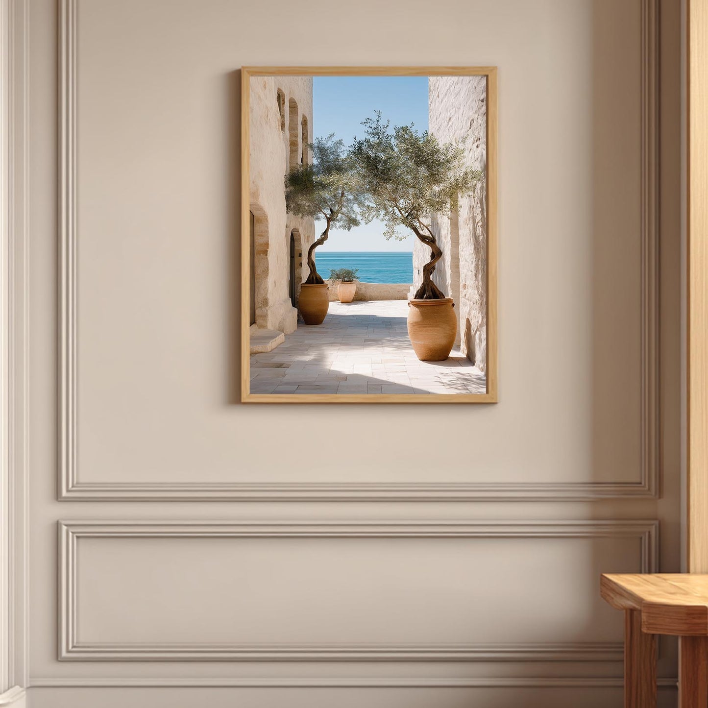 Modern Mediterranean Courtyard Olive Tree
