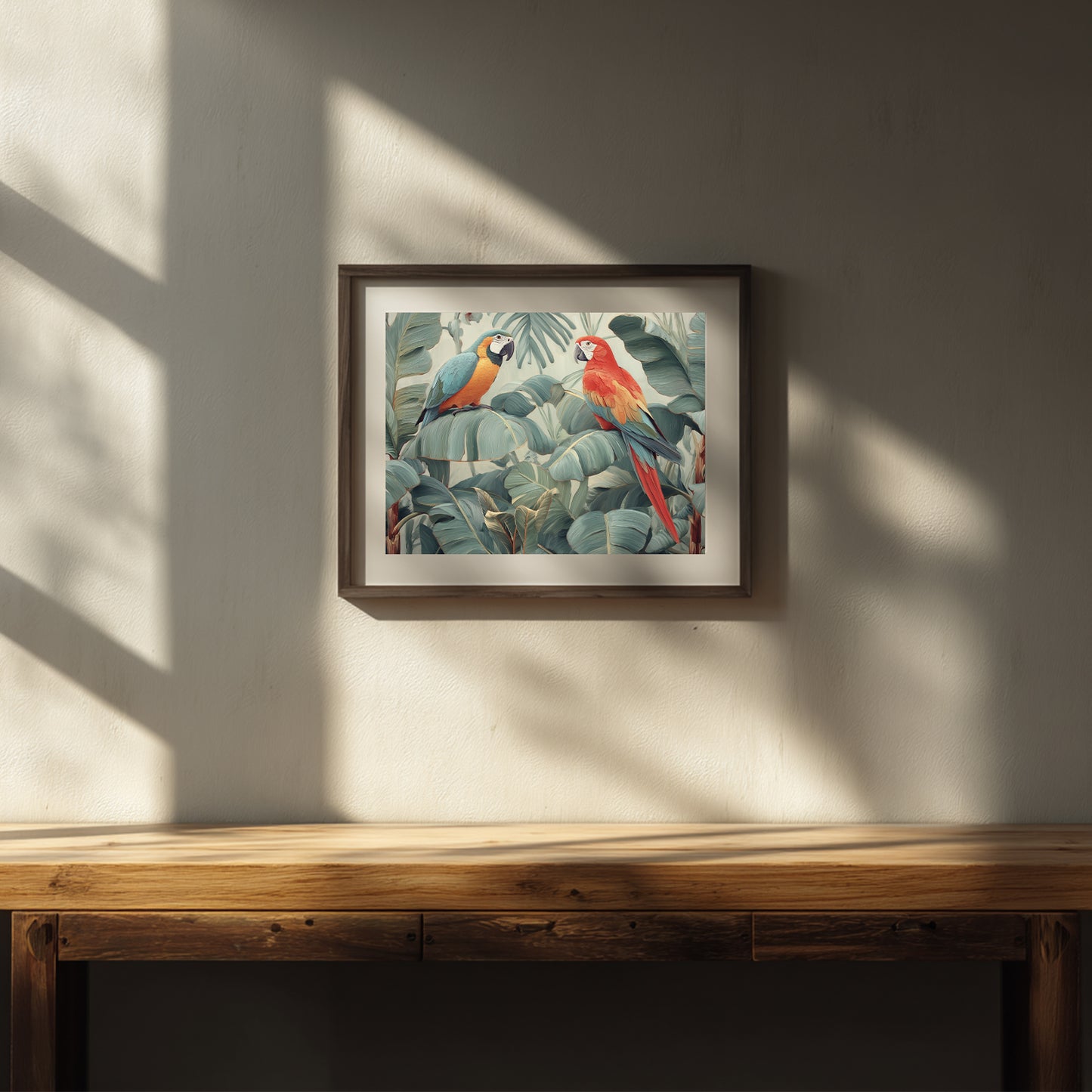 Tropical Plants Abstract Colorful Parrot Nature Animal