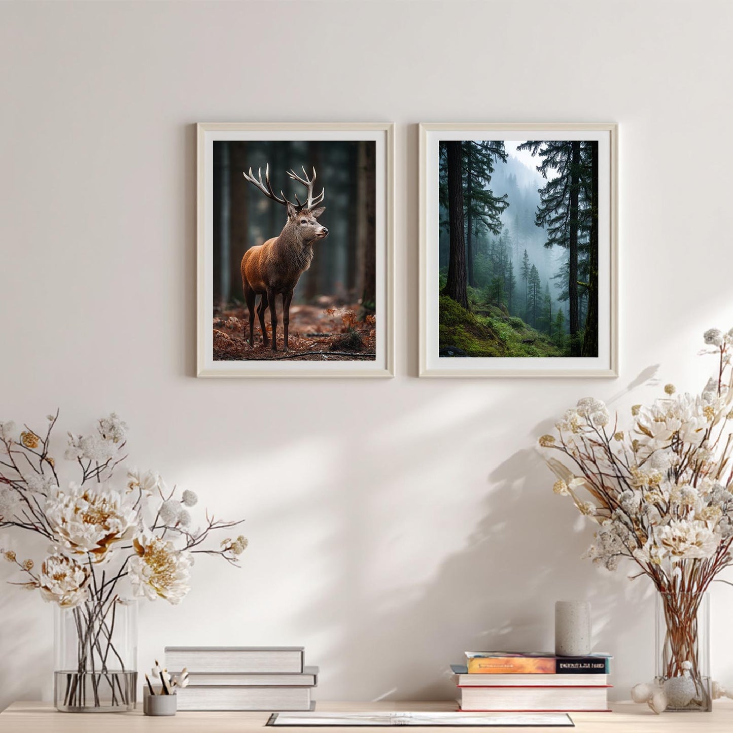 Abstract Landscape Forest Deer
