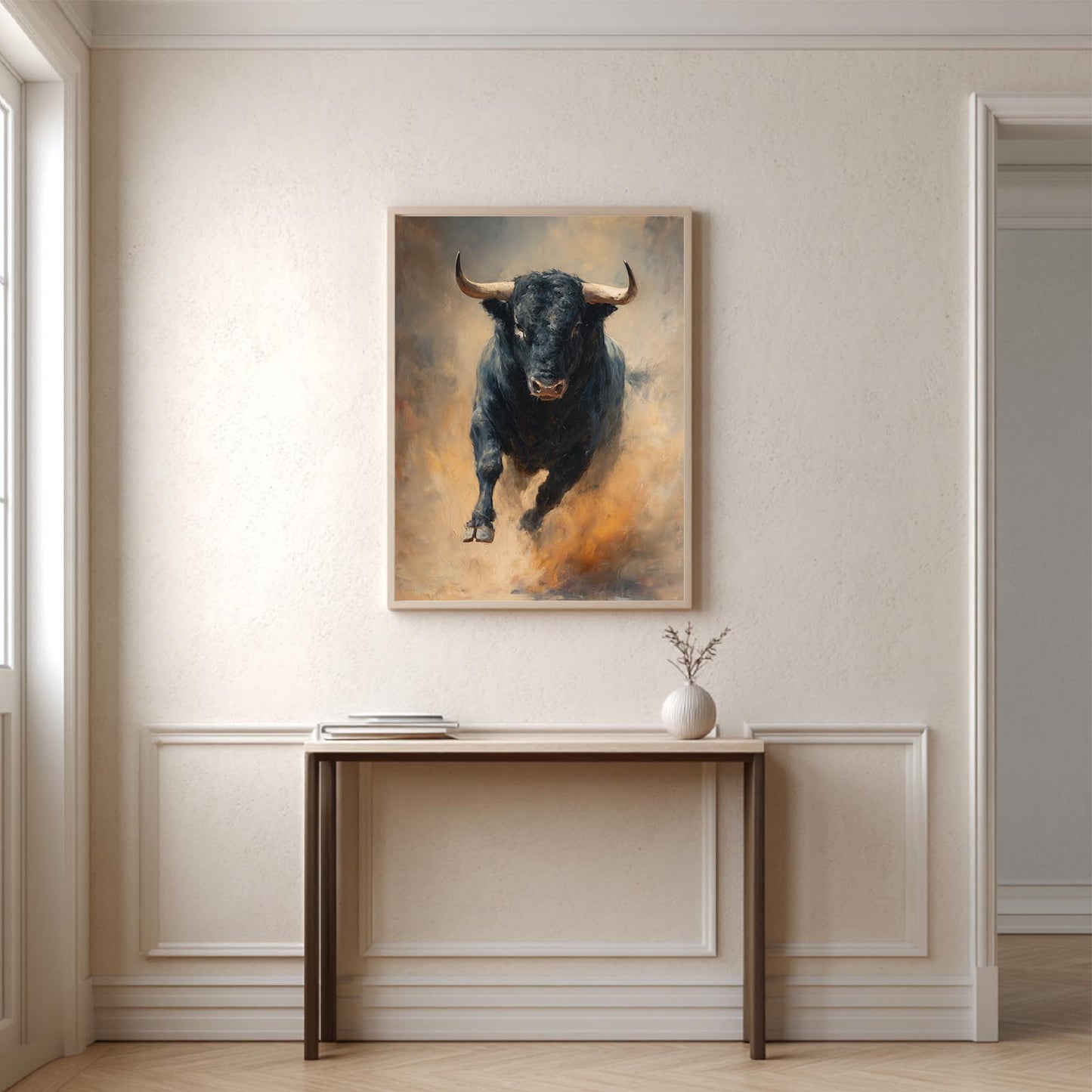 Running Bull Abstract Animal