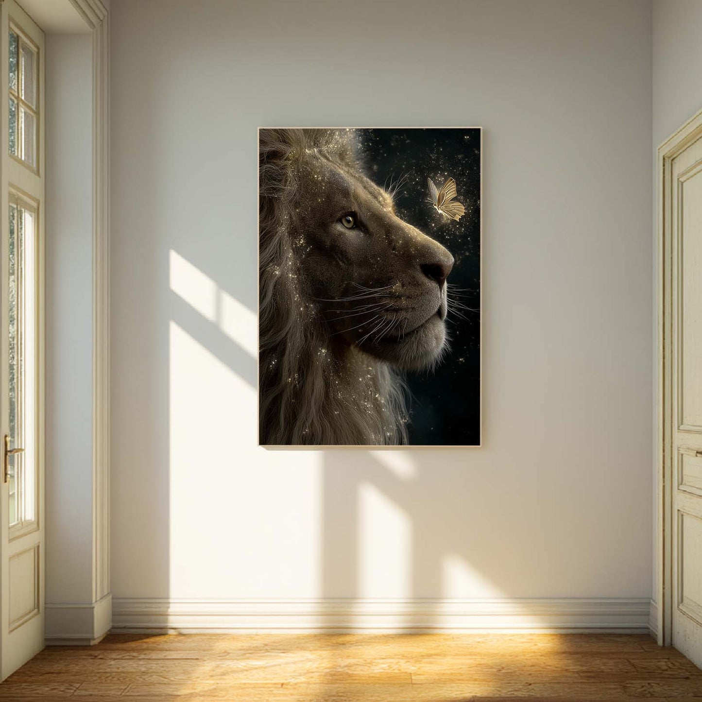 Abstract Animals Lion Butterfly