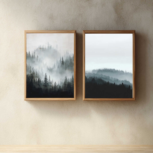 Mountain Forest Abstract Landscape