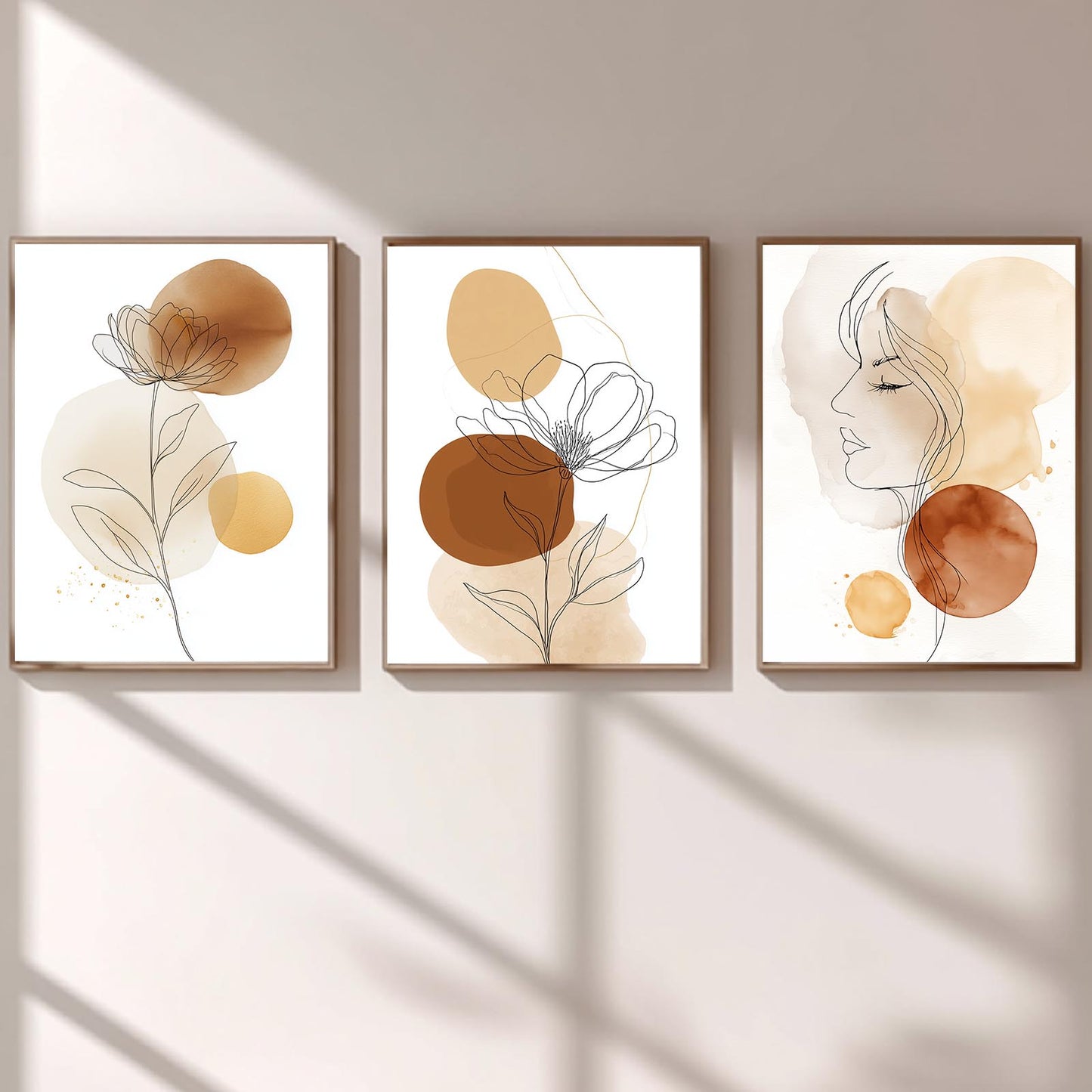Minimalism Green Plants Women Lines