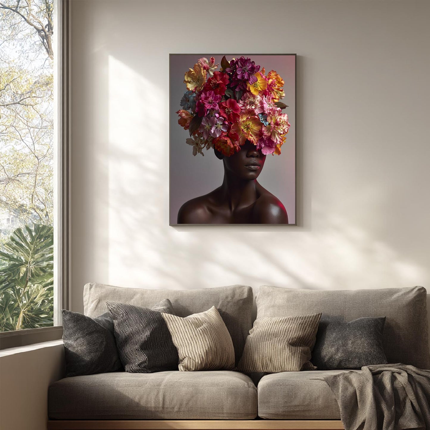 Africa Women Beautiful Flowers