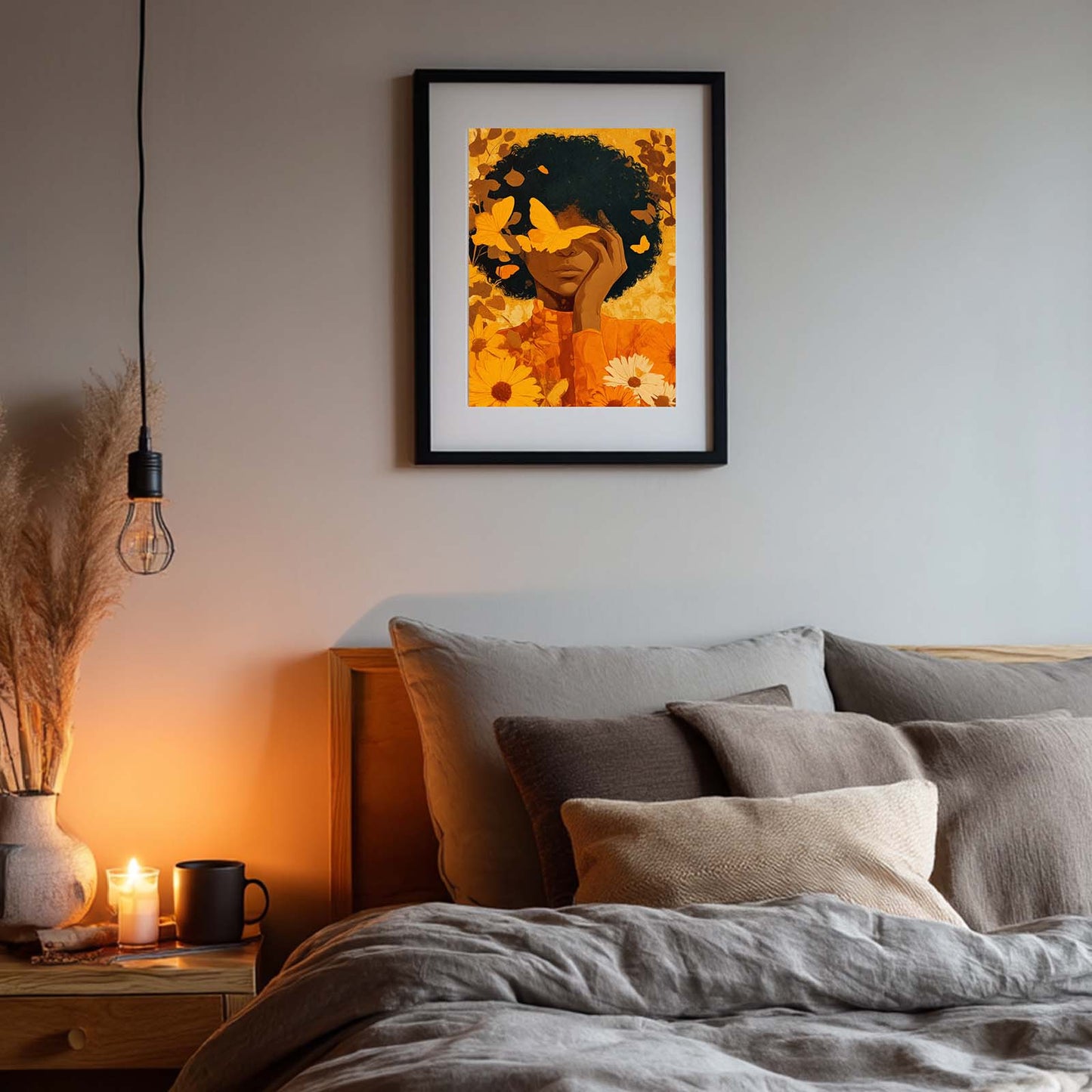 Abstract Butterfly African Girl