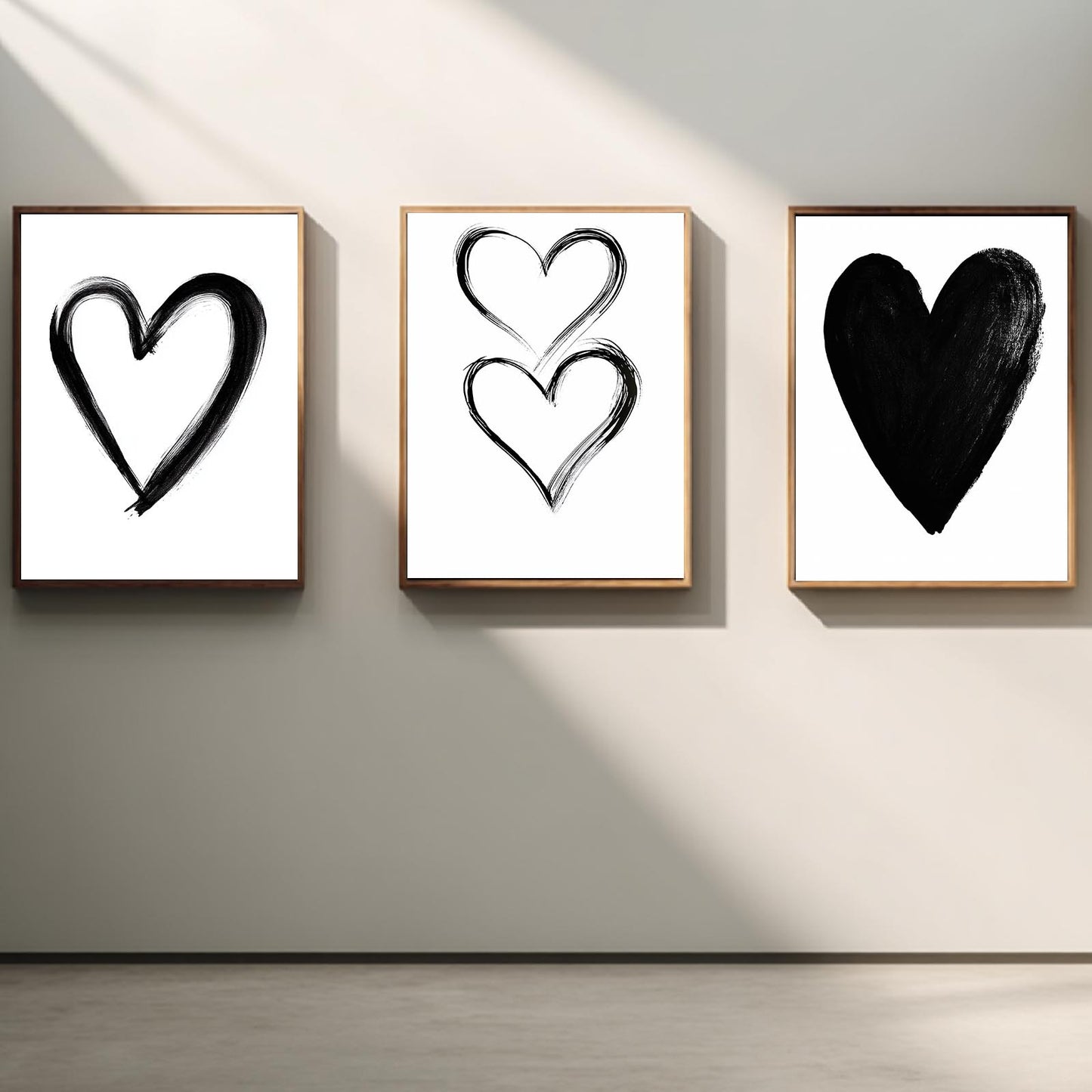 Love Heart Black and white Minimalist
