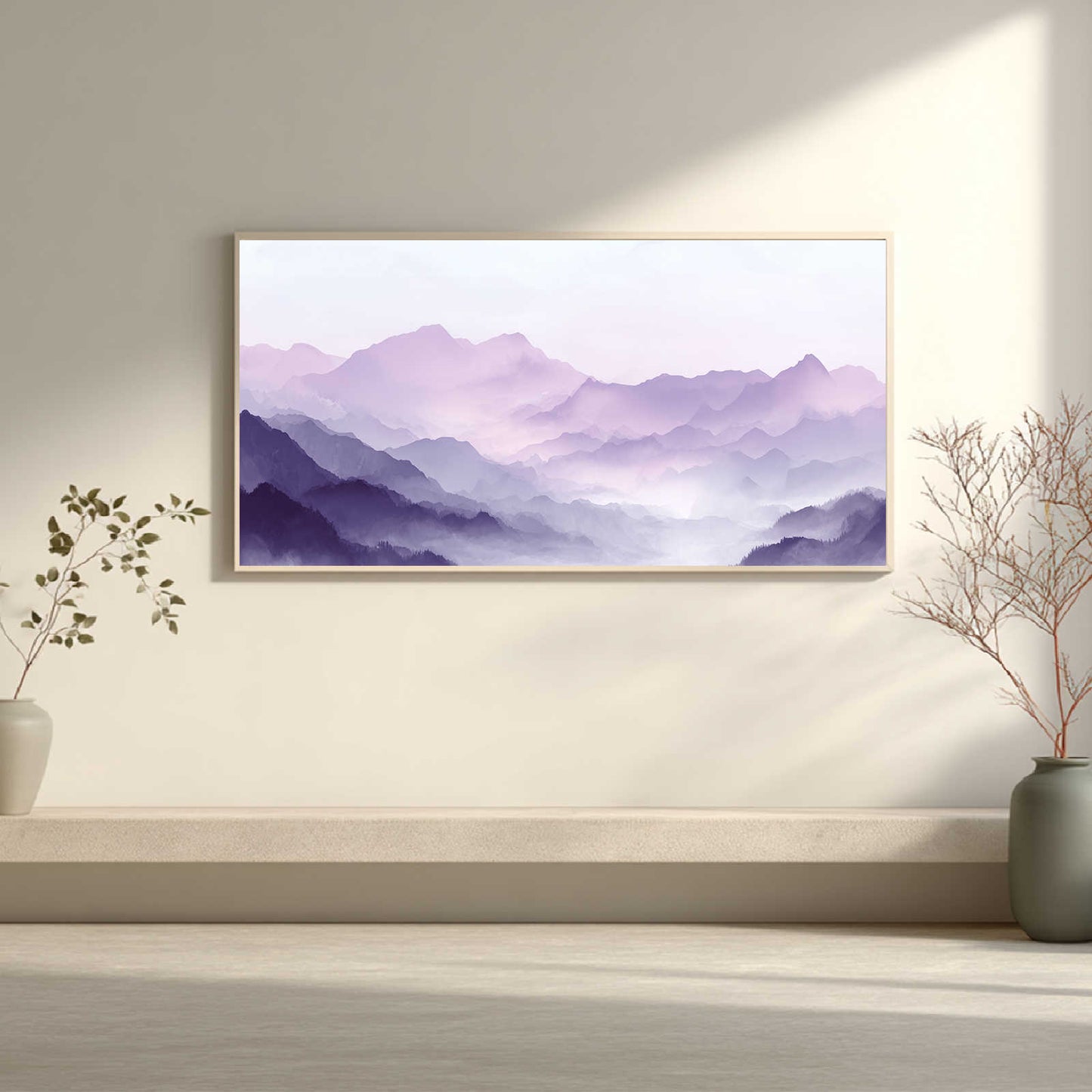 Abstract Purple Mountain Landscape
