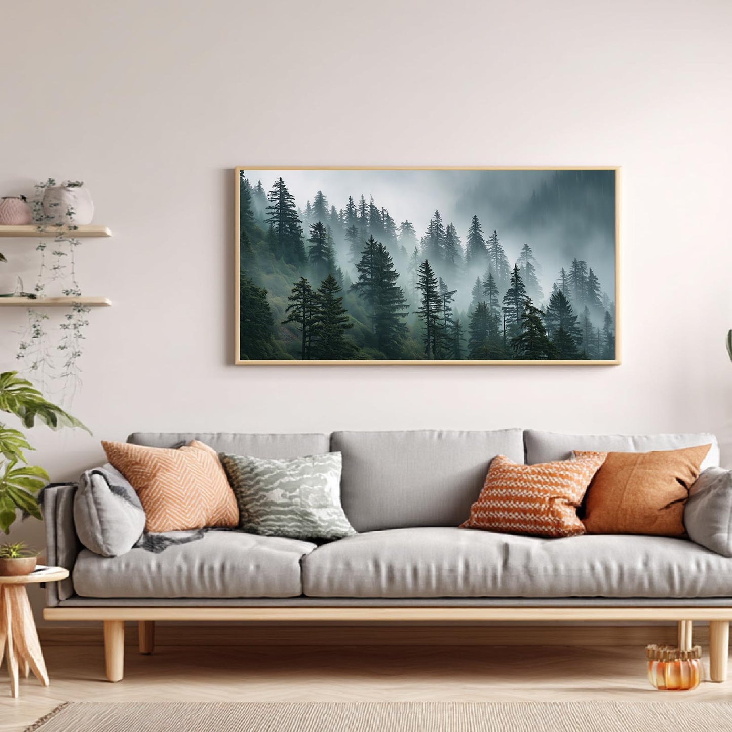 Nordic Style Mountains Forest Deer