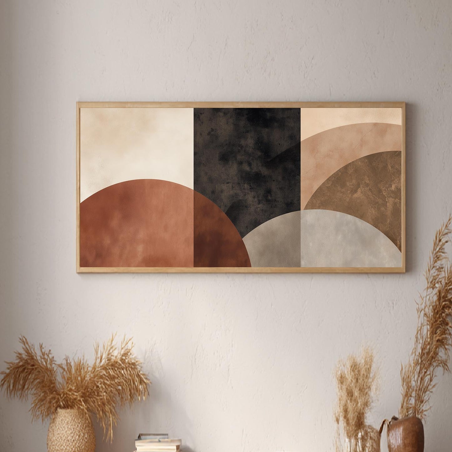 Abstract Geometry Beige Gray Black