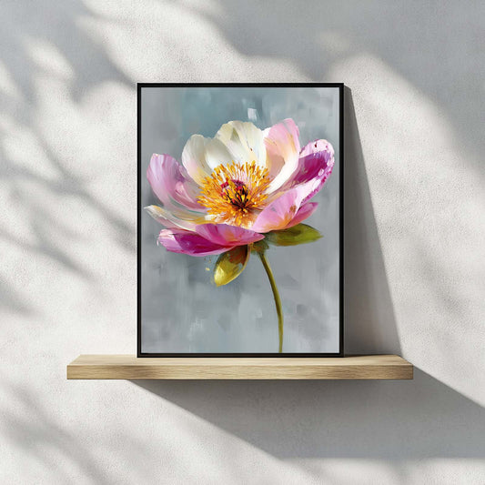 Abstract Plant Colorful Stamens Canvas Paintin Wall Art for Bathroom Decoration, Poster Print, Frameless