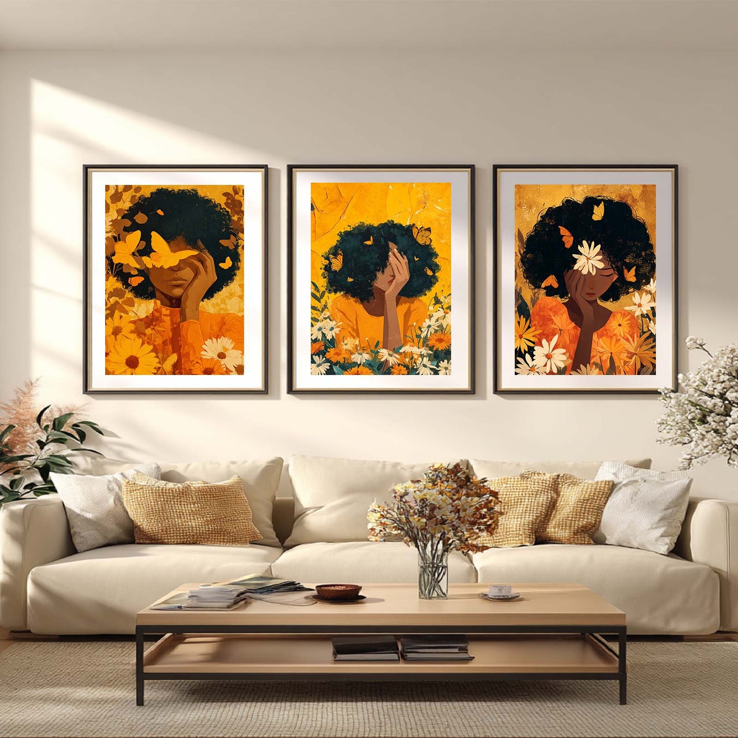 Abstract Girl and Butterfly