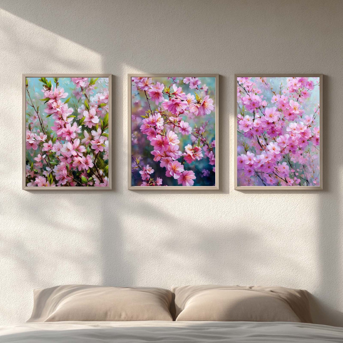 Abstract Spring Landscape Blooming Garden Canvas Painting