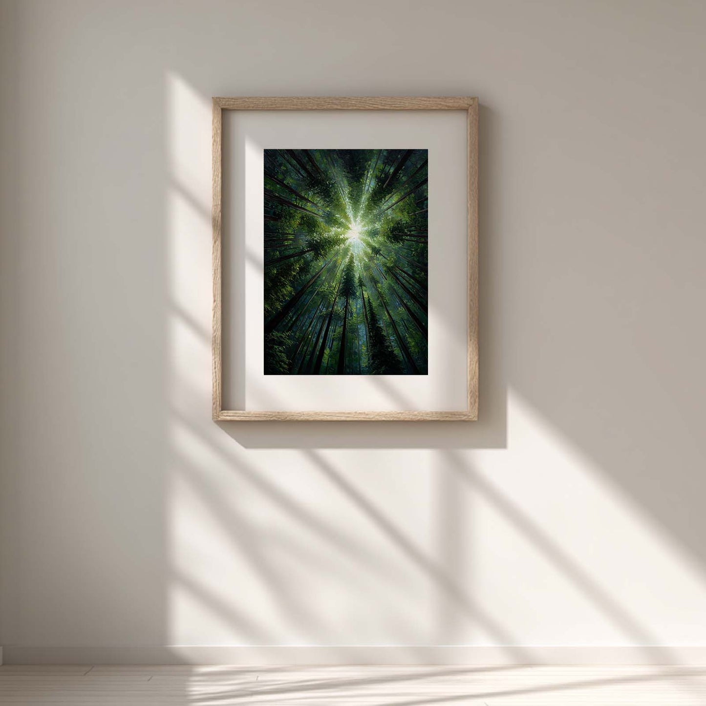 Abstract Landscape Sunlight Forest Canvas Painting – Wall Art for Living Room Bedroom Decoration, Poster Print, Frameless