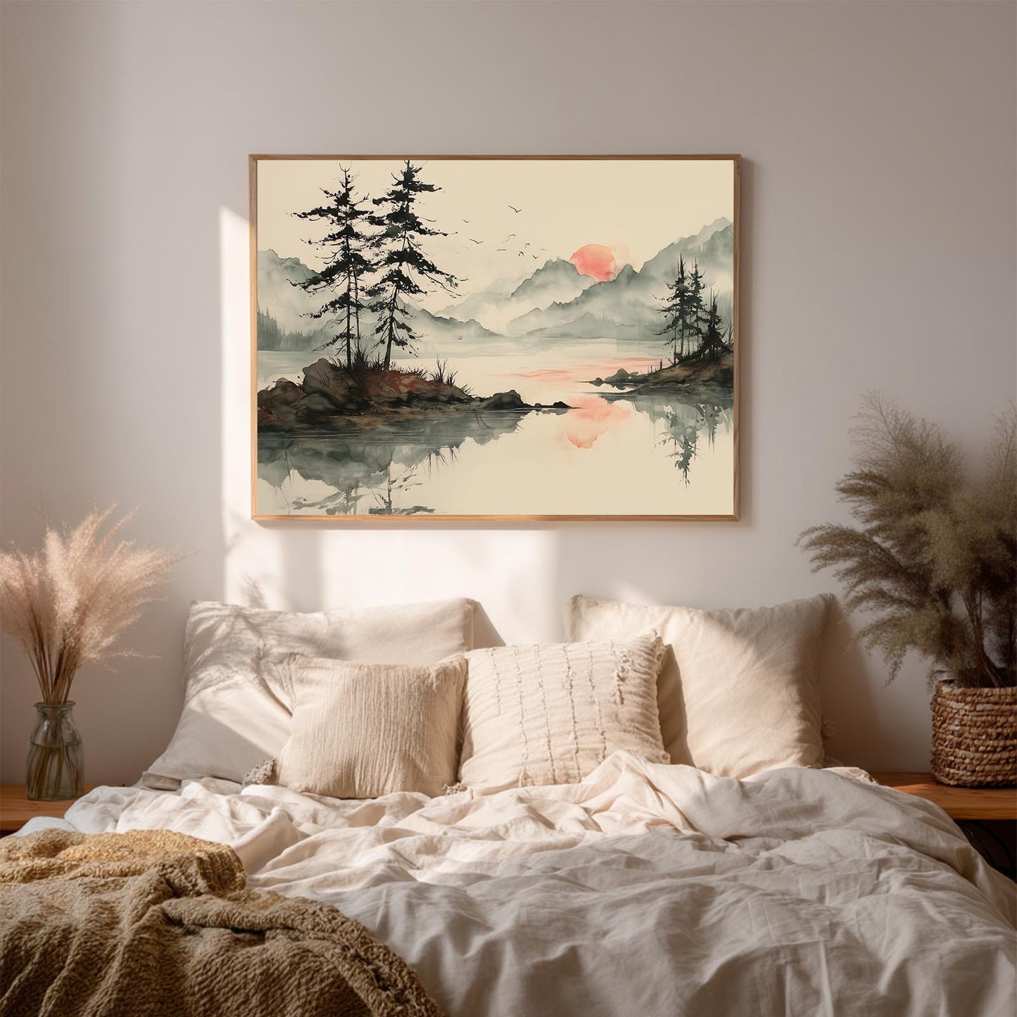 Abstract Landscape Mountain Sunset