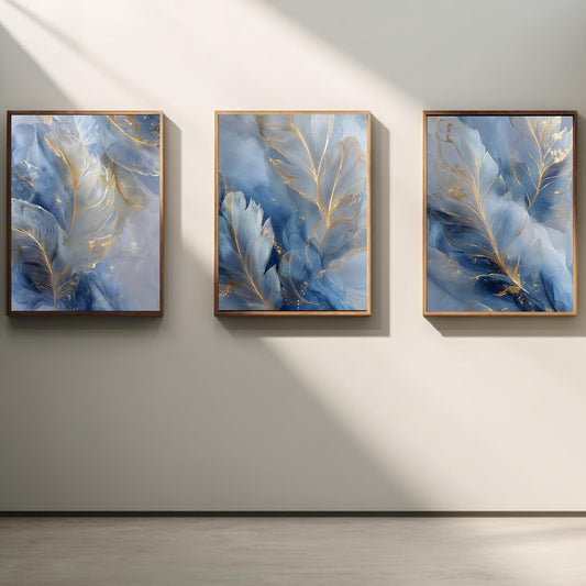 Abstract Blue Feather