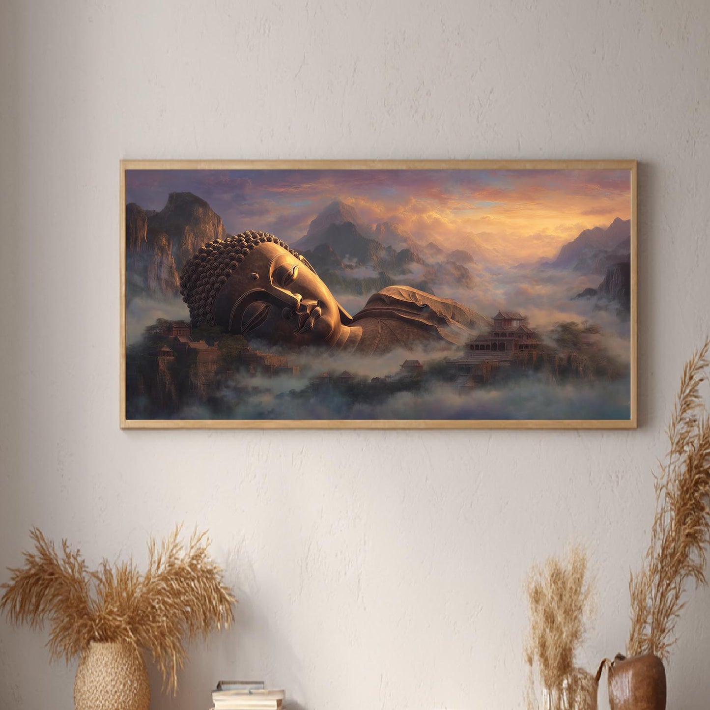 Reclining Buddha Zen Abstract Landscape