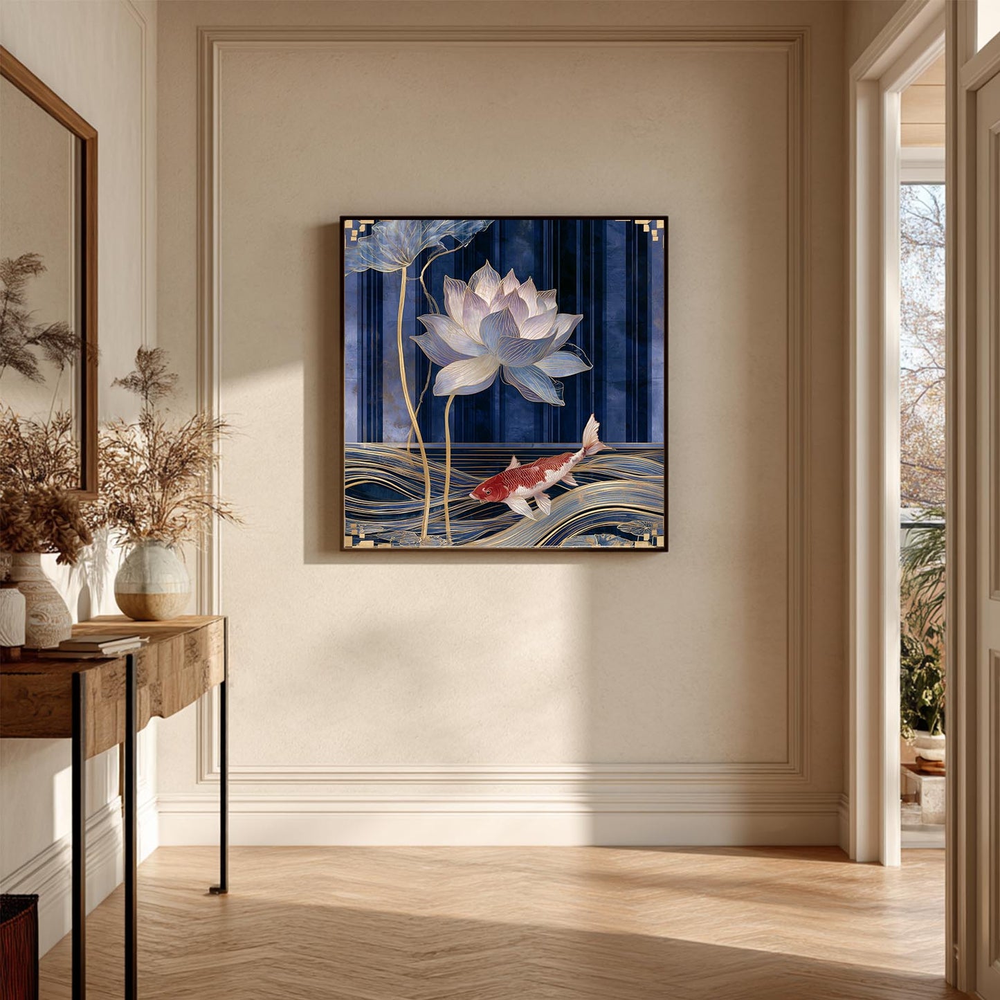 Abstract Lotus Fish