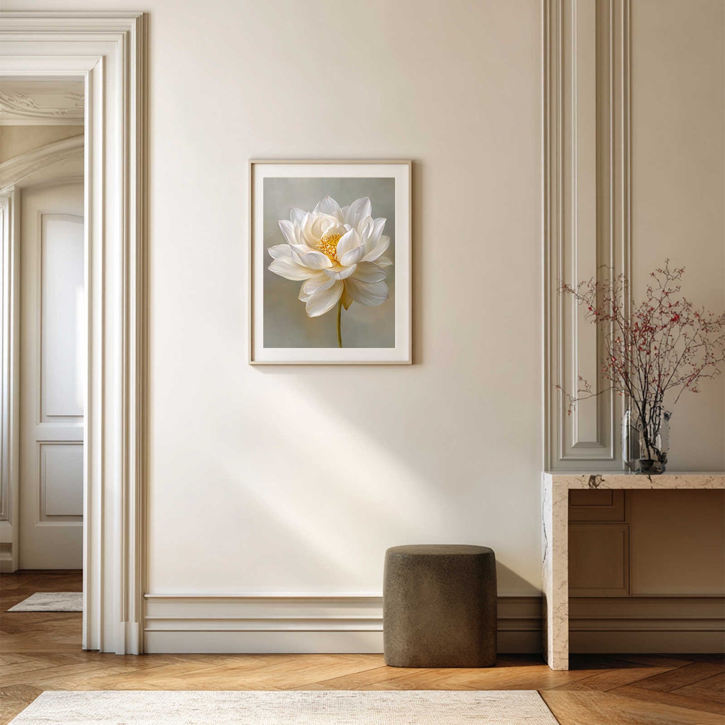 Abstract Plant White Lotus