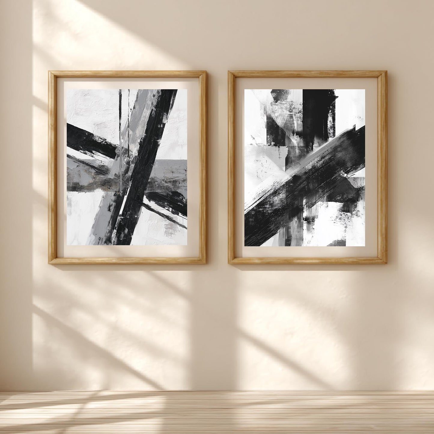 Abstract Black Minimalist Lines