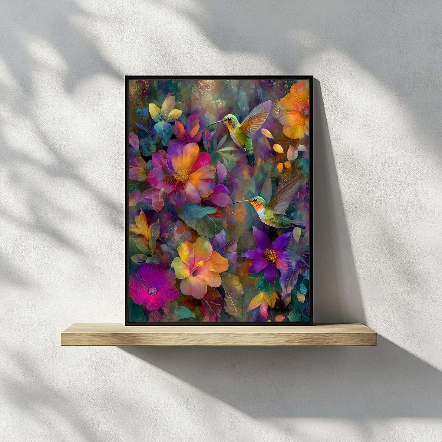 Tropical Flower Plants and Birds