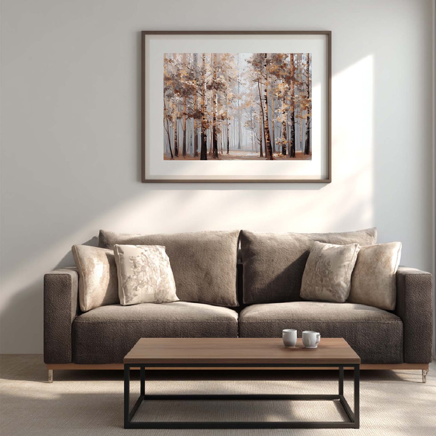 Abstract Oil Painting Desolate Forest