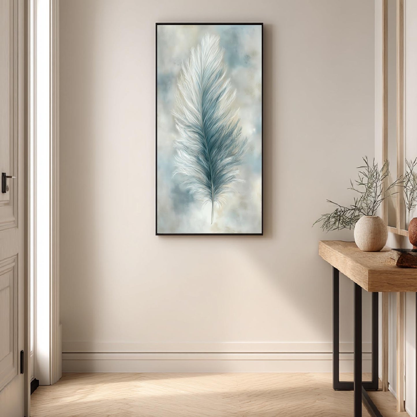 Abstract Blue Feather
