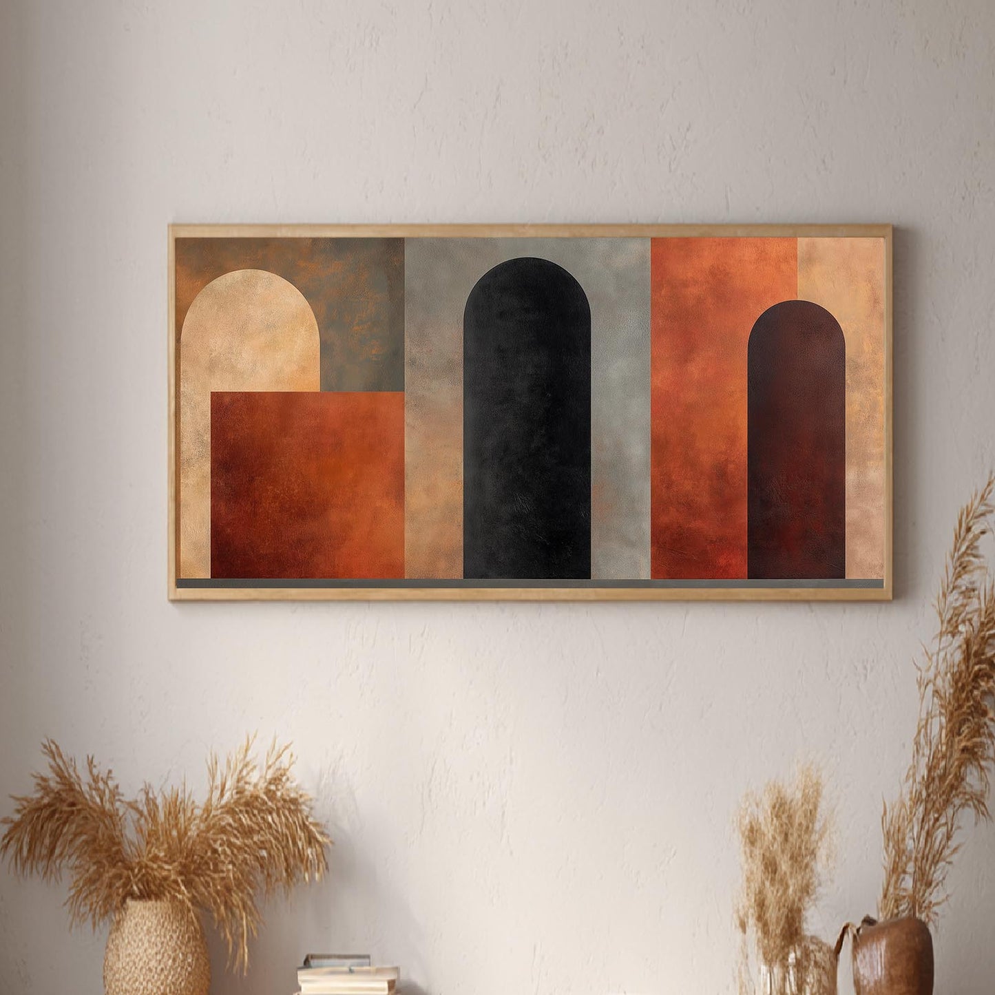 Abstract Geometry Beige Gray Black