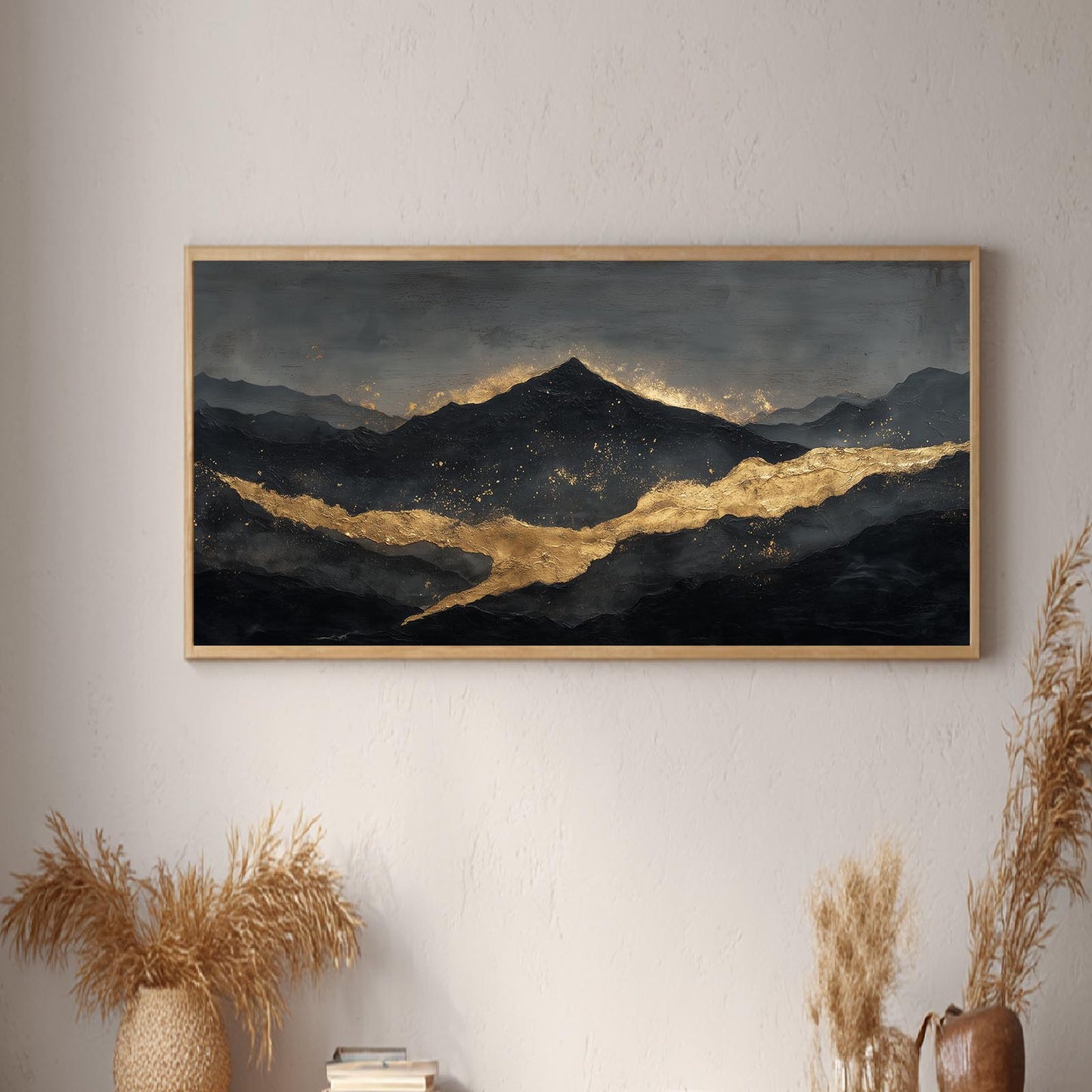 Black Gold Abstract Landscape