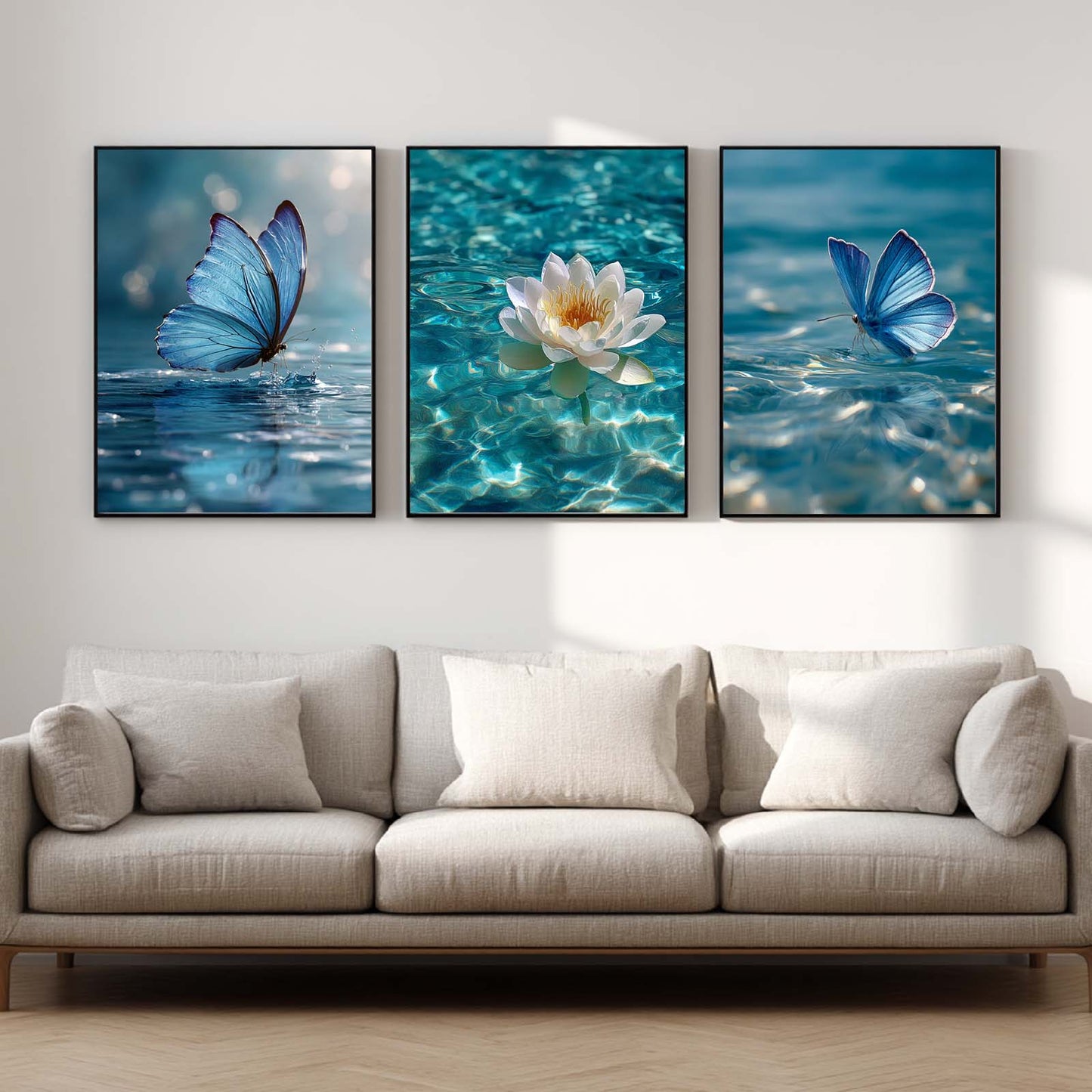 Abstract Landscape Water Lotus Butterfly
