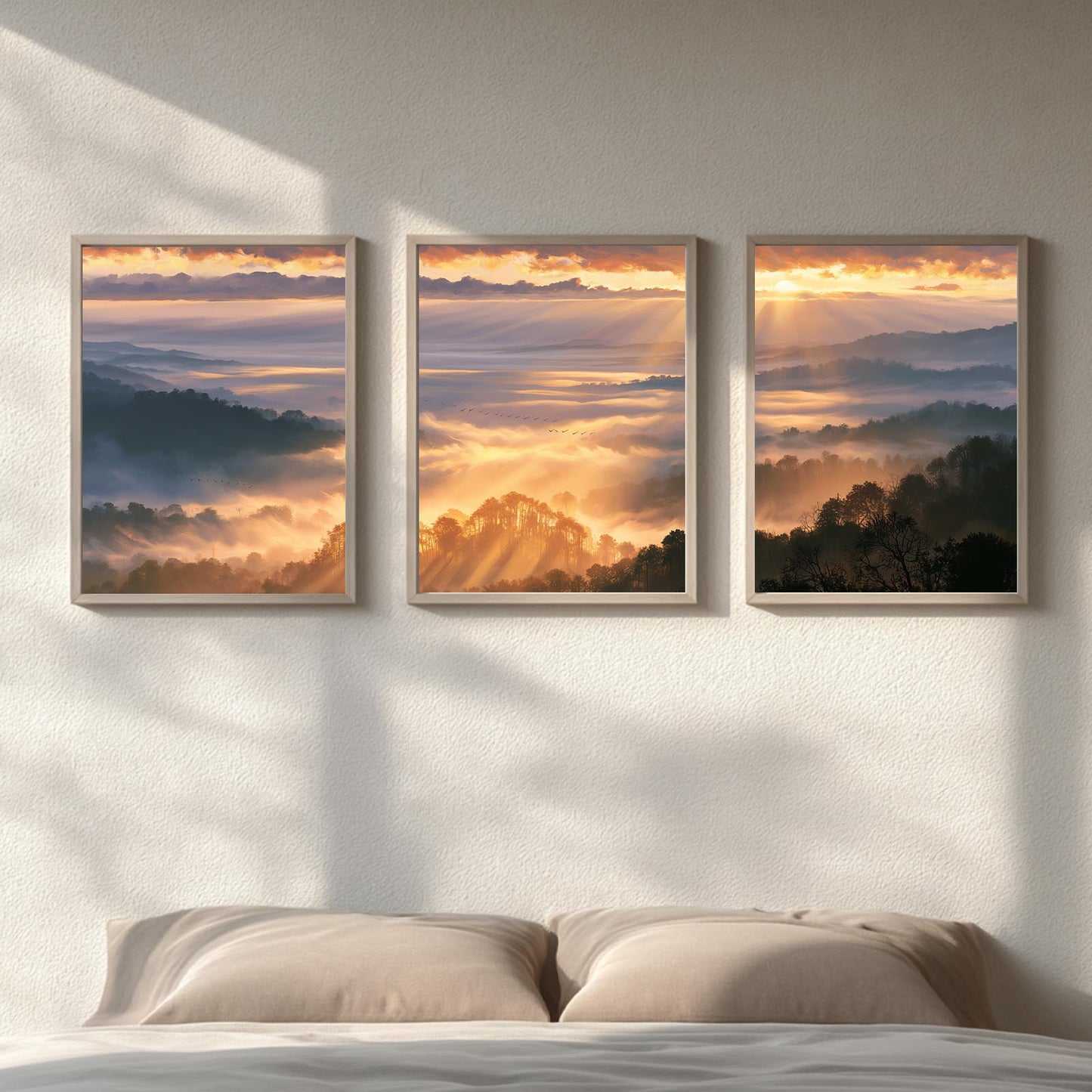 Abstract Landscape Sunrise Morning Fog