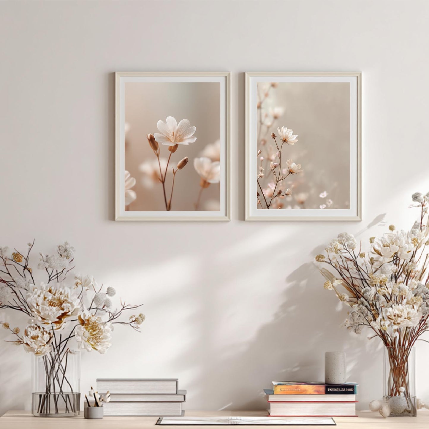 Abstract Floral Beige