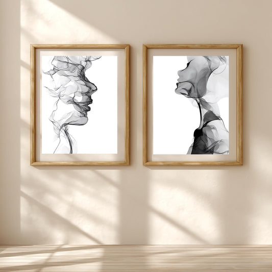 Smoke Shape Black and White Minimalist