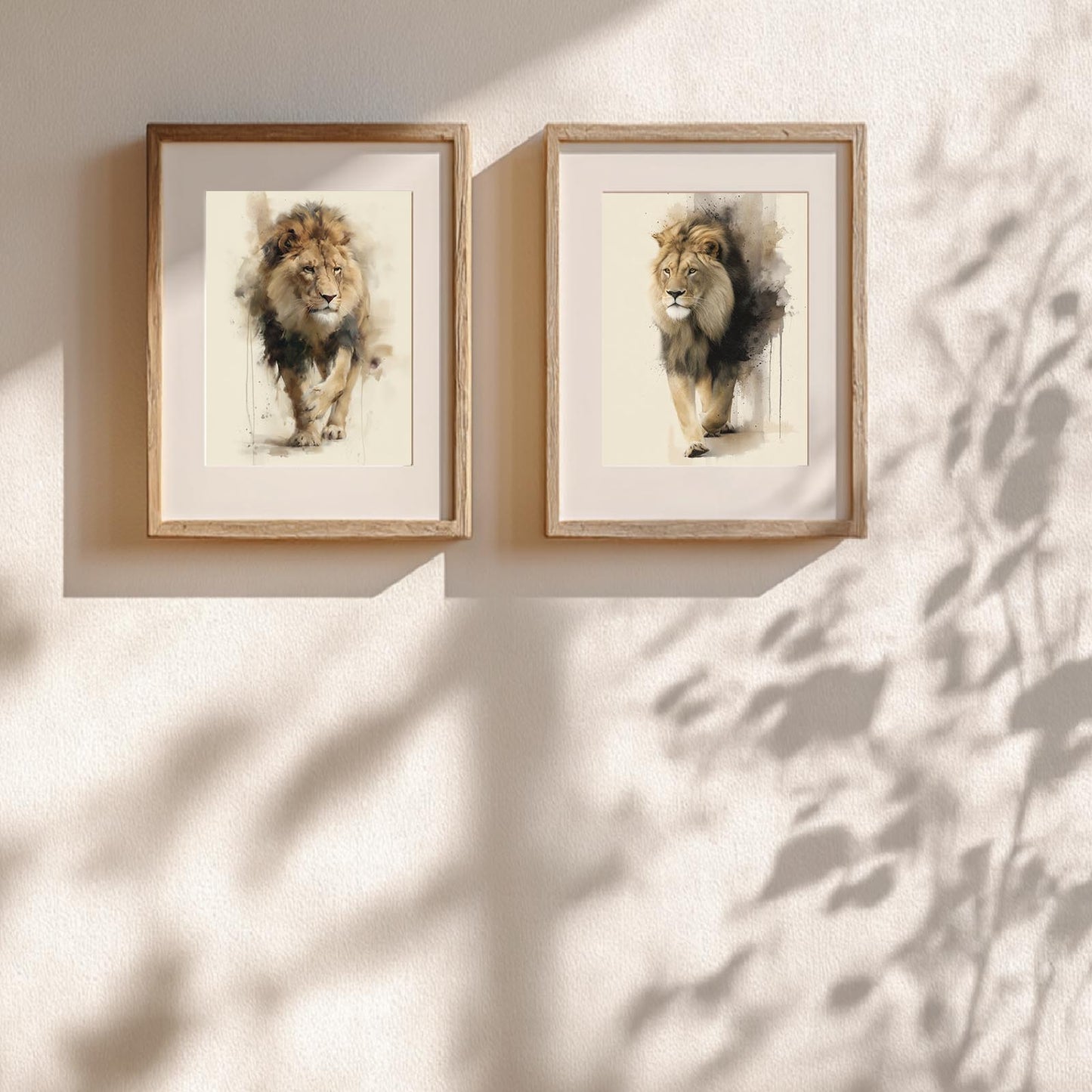 Abstract Beige Lion Animal