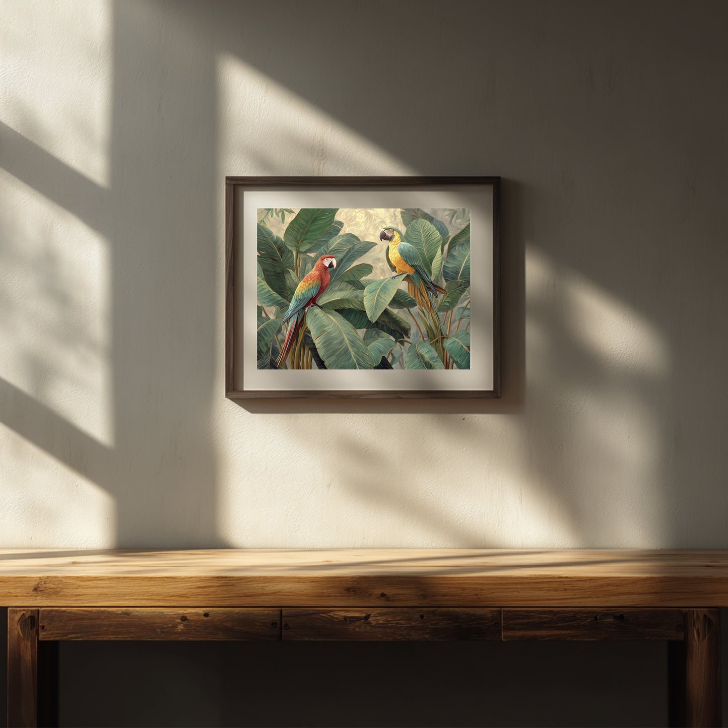 Tropical Plants Abstract Colorful Parrot Nature Animal