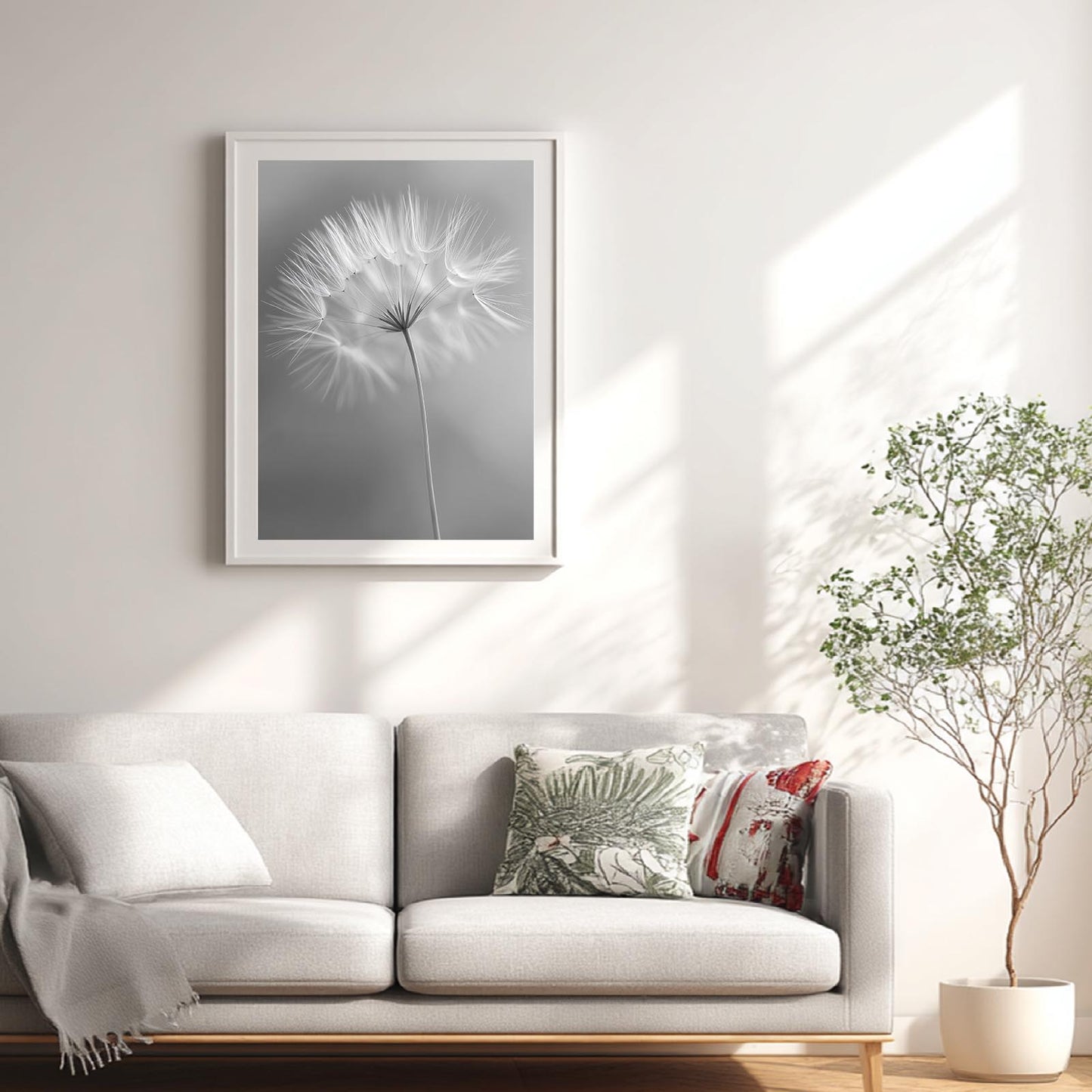 Black and White Dandelion