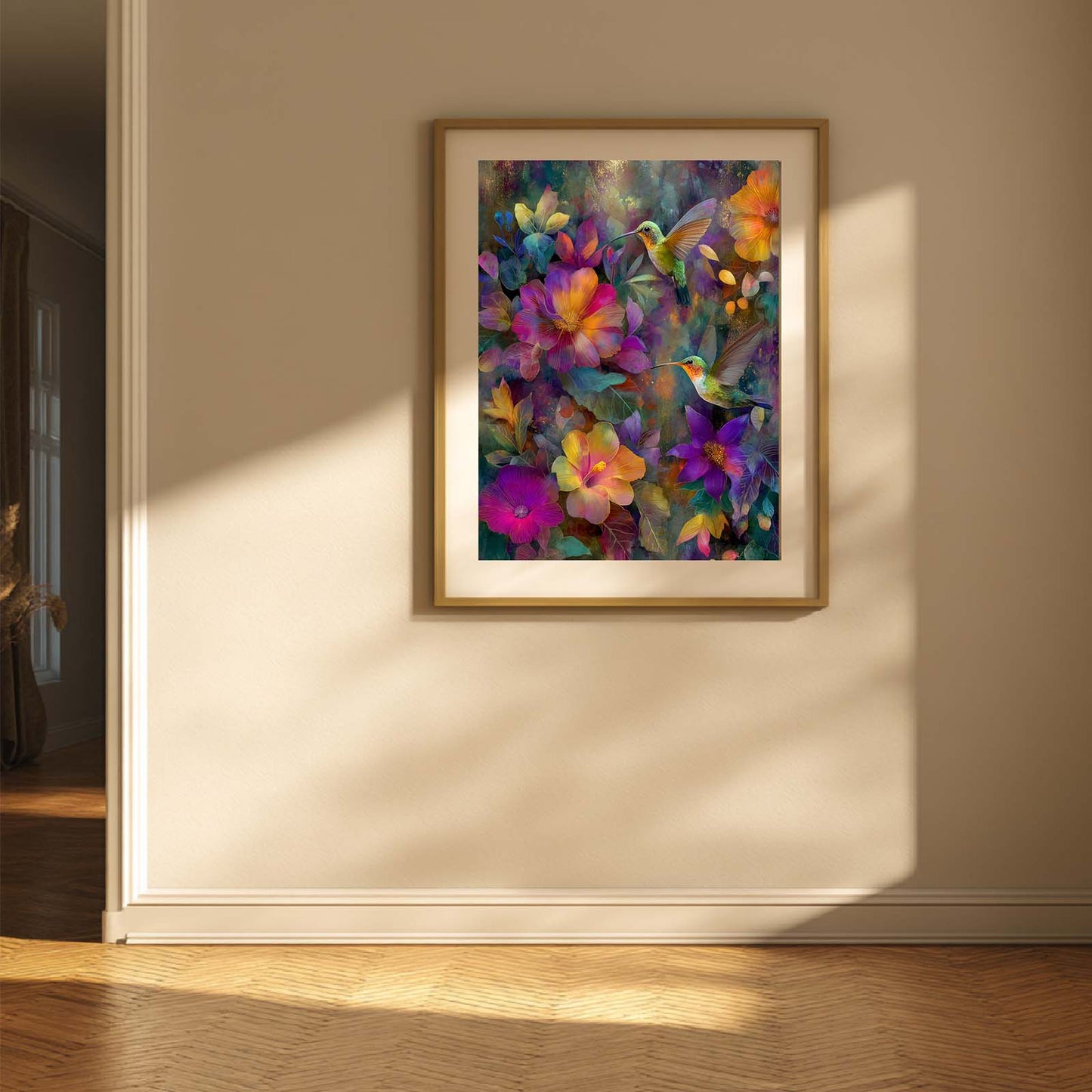 Tropical Flower Plants and Birds