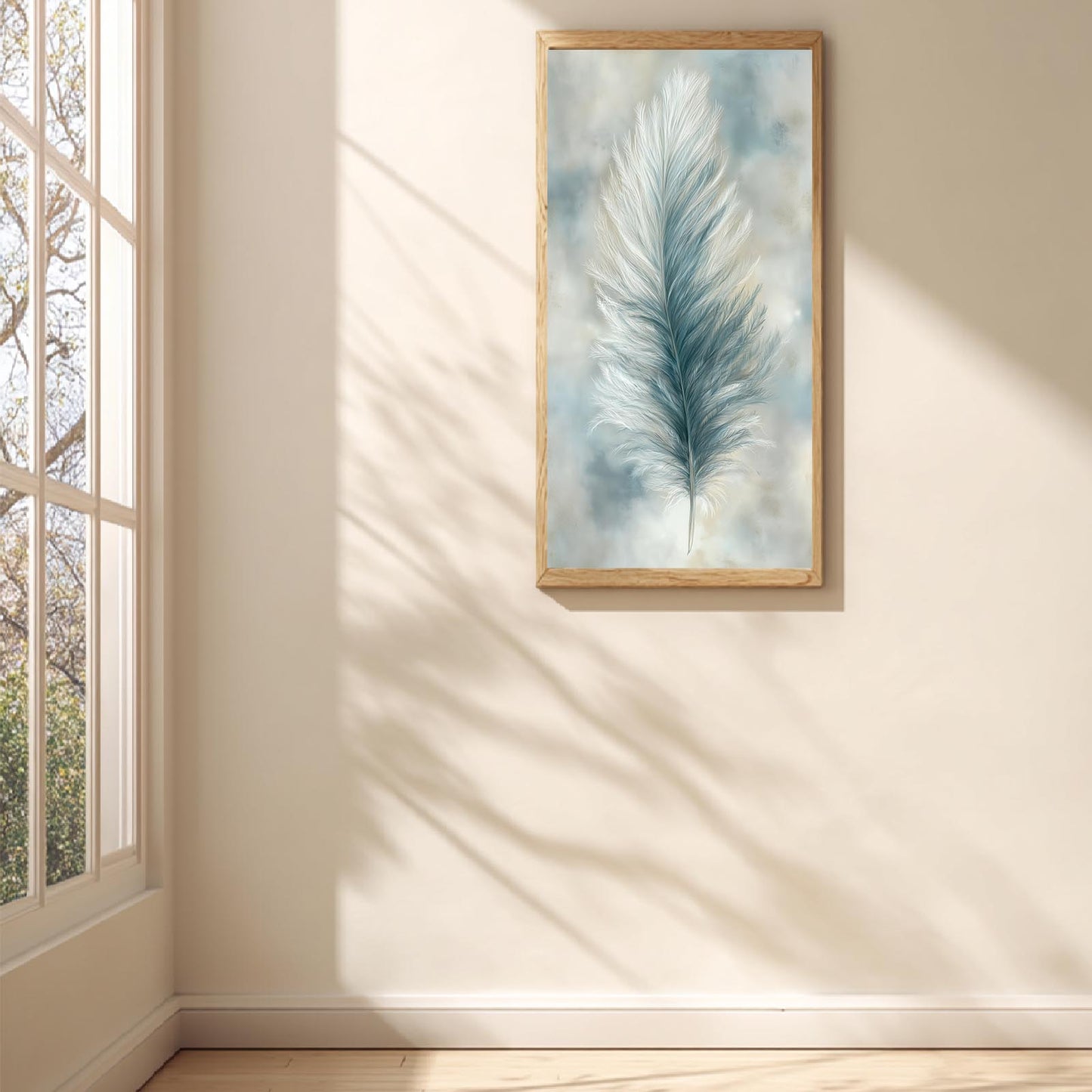 Abstract Blue Feather