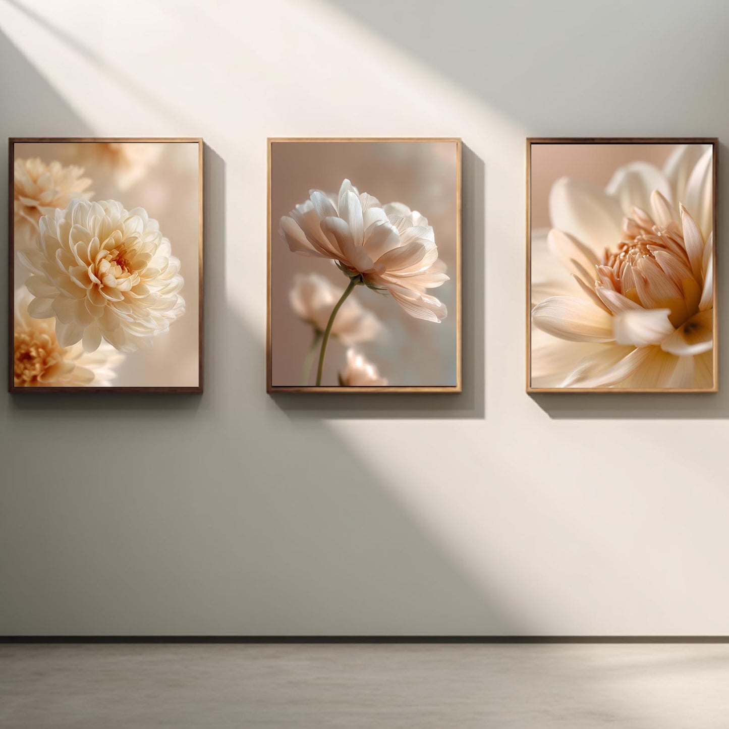 Abstract Floral Beige
