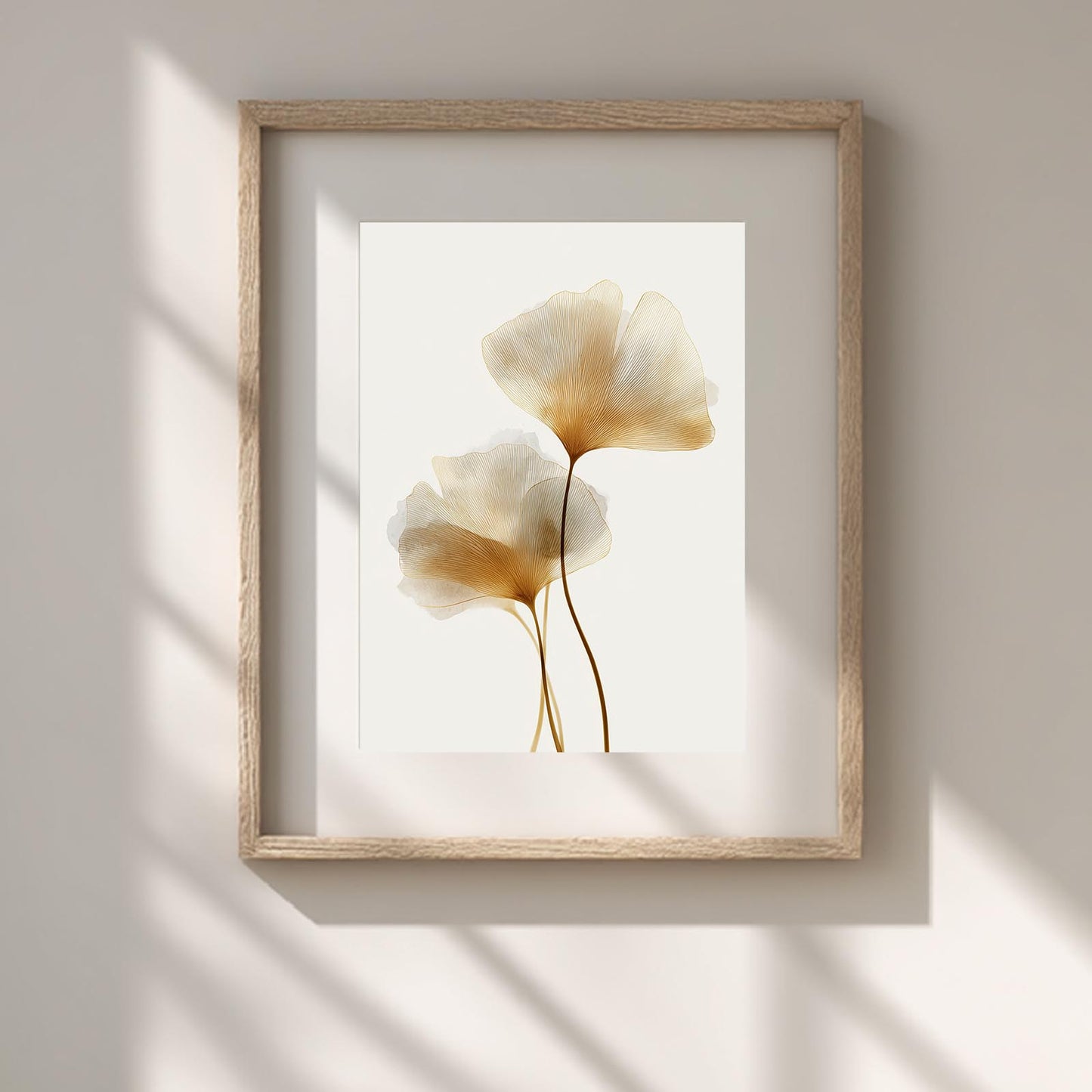 Minimalism Green Plants Beige
