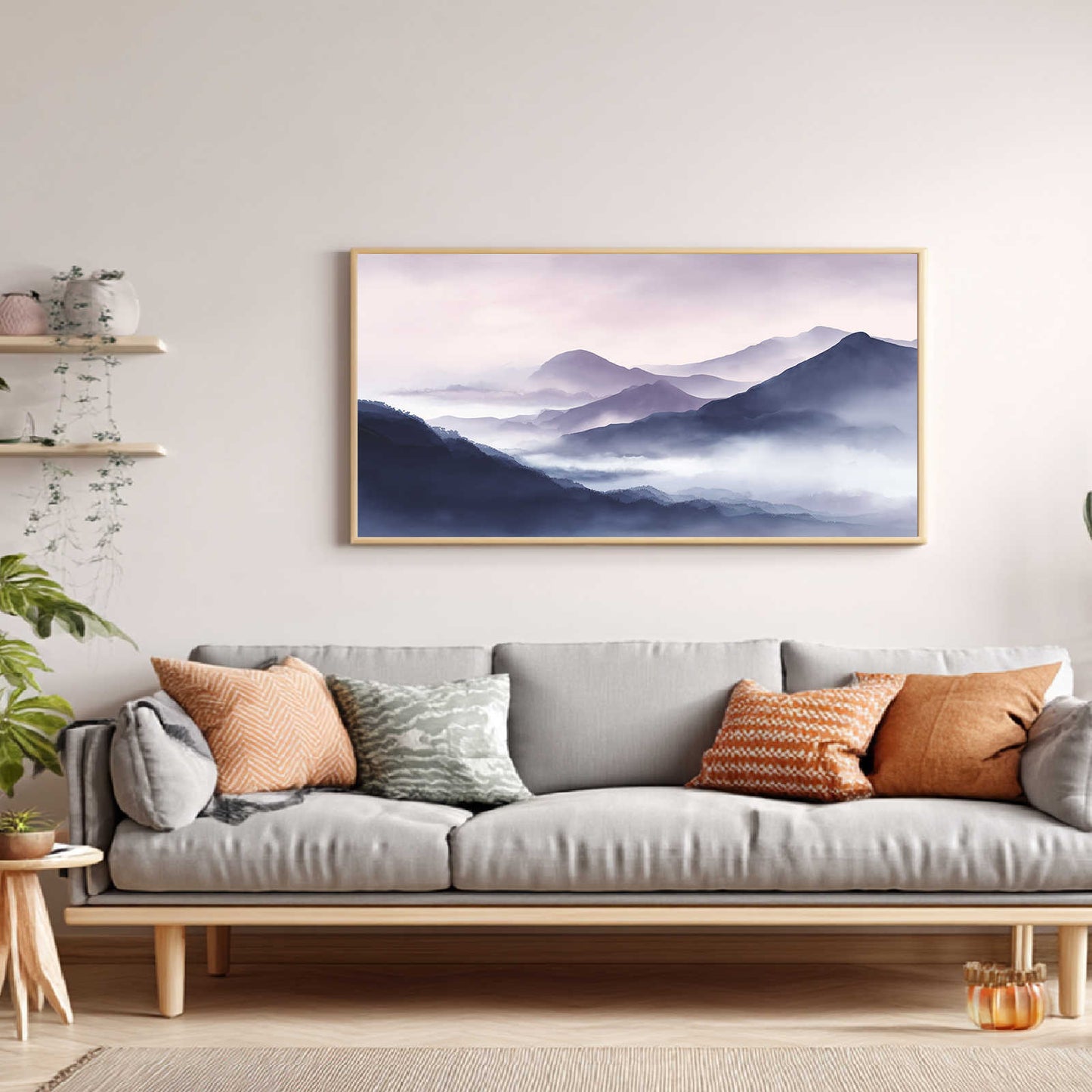 Abstract Purple Mountain Landscape