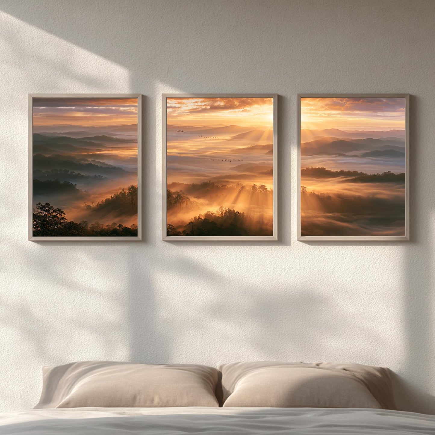 Abstract Landscape Sunrise Morning Fog