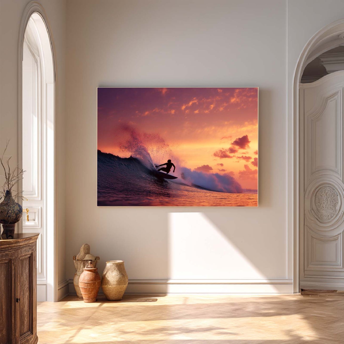 Abstract Oil Painting Sport Surfing