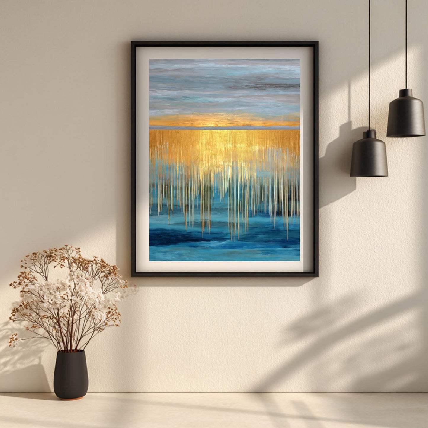 Sunset Ocean Abstract Landscape